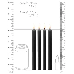 Ouch! Lot de 4 bougies SM Teasing Wax Noire